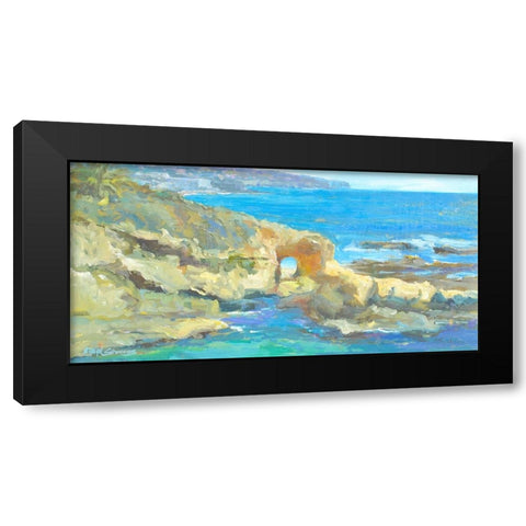 Coastal Gateway Black Modern Wood Framed Art Print by Stevens, Allayn