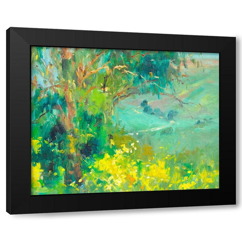 The Valley Black Modern Wood Framed Art Print by Stevens, Allayn