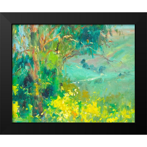 The Valley Black Modern Wood Framed Art Print by Stevens, Allayn
