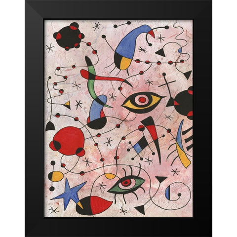 Miro Memoirs II Black Modern Wood Framed Art Print by Willett, Michael