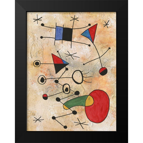 Miro Memoirs III Black Modern Wood Framed Art Print by Willett, Michael