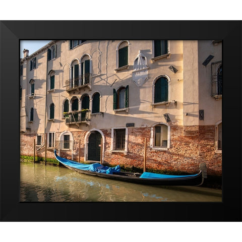 Good Morning Venice Black Modern Wood Framed Art Print by Head, Danny