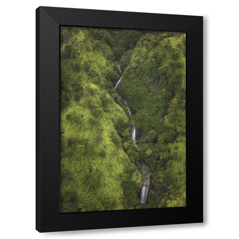 Ribbon Streams I Black Modern Wood Framed Art Print with Double Matting by Head, Danny