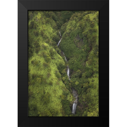 Ribbon Streams I Black Modern Wood Framed Art Print by Head, Danny