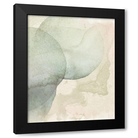 Softwash Abstract  II Black Modern Wood Framed Art Print by Hunziker, Steve