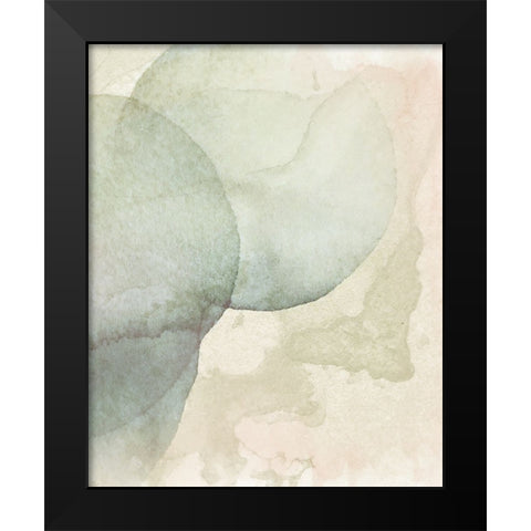 Softwash Abstract  II Black Modern Wood Framed Art Print by Hunziker, Steve
