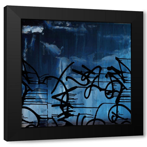 Blurb II Black Modern Wood Framed Art Print with Double Matting by Smith, Karen