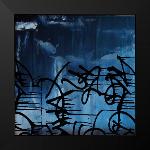 Blurb II Black Modern Wood Framed Art Print by Smith, Karen