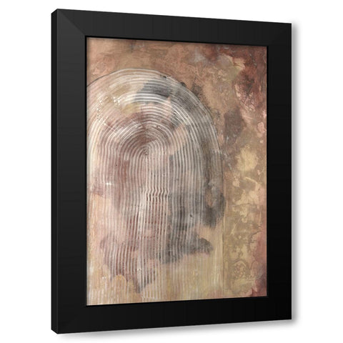 Century Hues II Black Modern Wood Framed Art Print with Double Matting by Lam, Vanna