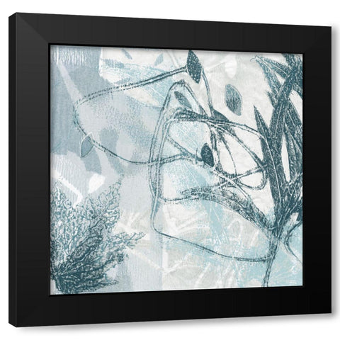 Frond Impressions I Black Modern Wood Framed Art Print by Barnes, Victoria