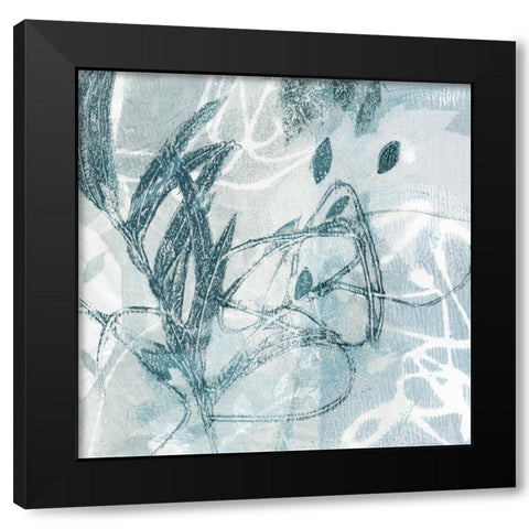 Frond Impressions II Black Modern Wood Framed Art Print with Double Matting by Barnes, Victoria