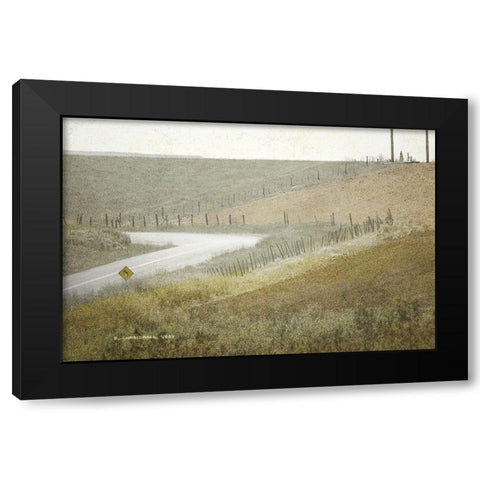 Bend in Road 29 Black Modern Wood Framed Art Print by Vest, Chris