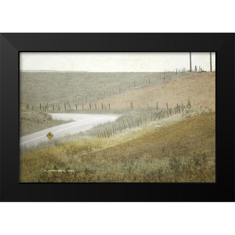 Bend in Road 29 Black Modern Wood Framed Art Print by Vest, Chris