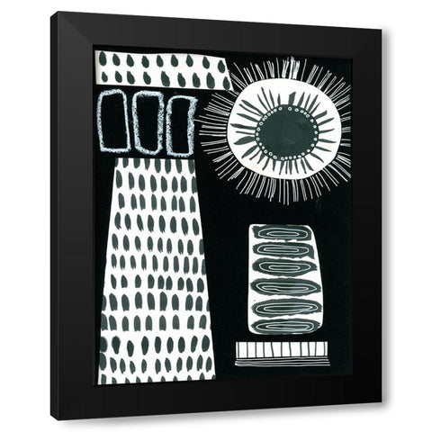 BAndW Fun I Black Modern Wood Framed Art Print by Moore, Regina