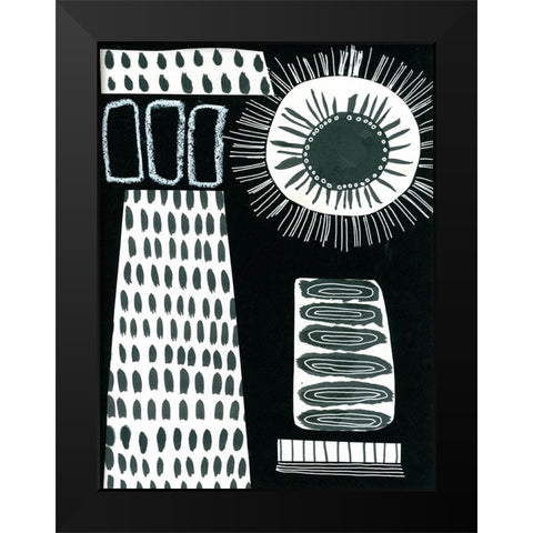 BAndW Fun I Black Modern Wood Framed Art Print by Moore, Regina