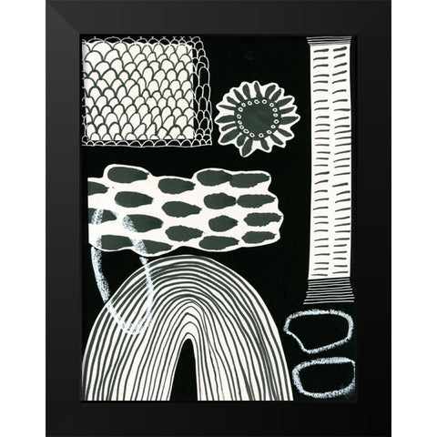 BAndW Fun V Black Modern Wood Framed Art Print by Moore, Regina