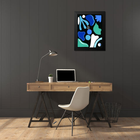 Cool Shapes  I Black Modern Wood Framed Art Print by Moore, Regina