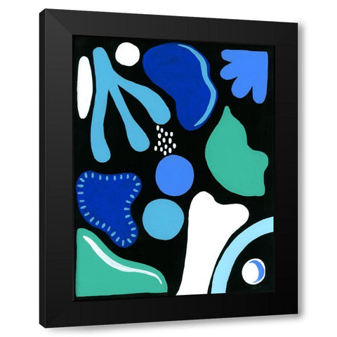 Cool Shapes  I Black Modern Wood Framed Art Print with Double Matting by Moore, Regina