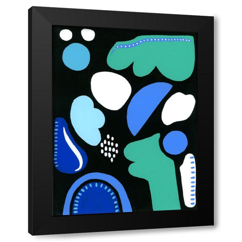 Cool Shapes  II Black Modern Wood Framed Art Print with Double Matting by Moore, Regina