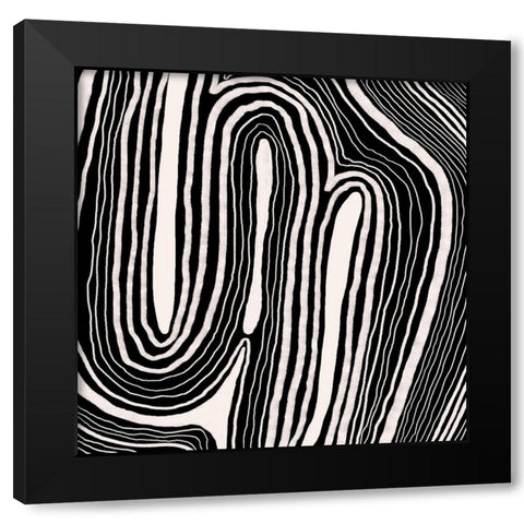 Dizziness I Black Modern Wood Framed Art Print with Double Matting by Moore, Regina
