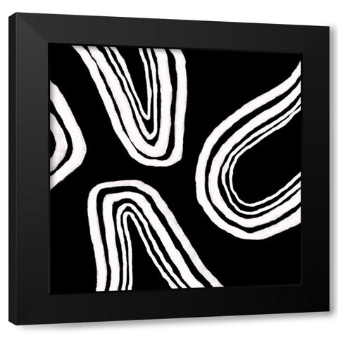 Dizziness III Black Modern Wood Framed Art Print by Moore, Regina