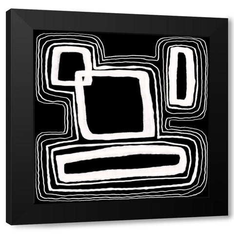 Dizziness IV Black Modern Wood Framed Art Print with Double Matting by Moore, Regina