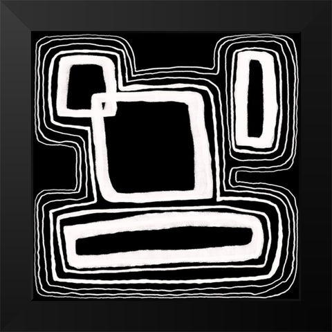 Dizziness IV Black Modern Wood Framed Art Print by Moore, Regina