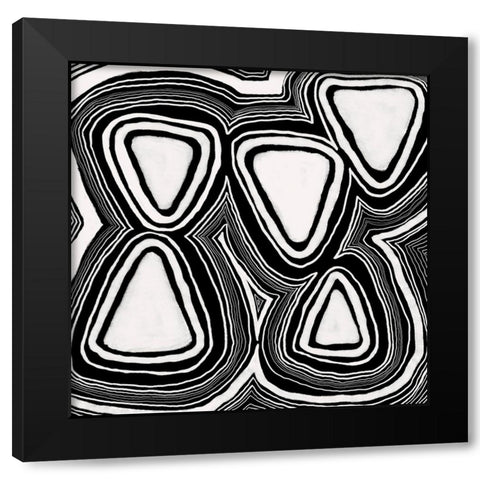 Dizziness V Black Modern Wood Framed Art Print by Moore, Regina