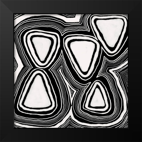 Dizziness V Black Modern Wood Framed Art Print by Moore, Regina