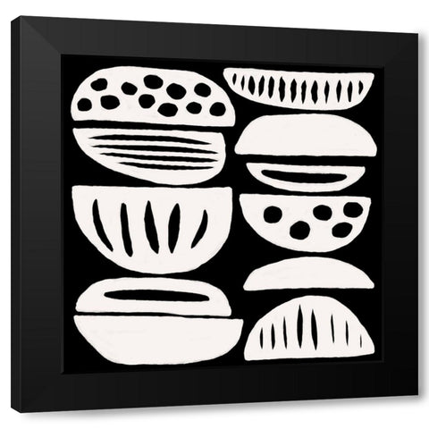 Dizziness IX Black Modern Wood Framed Art Print by Moore, Regina