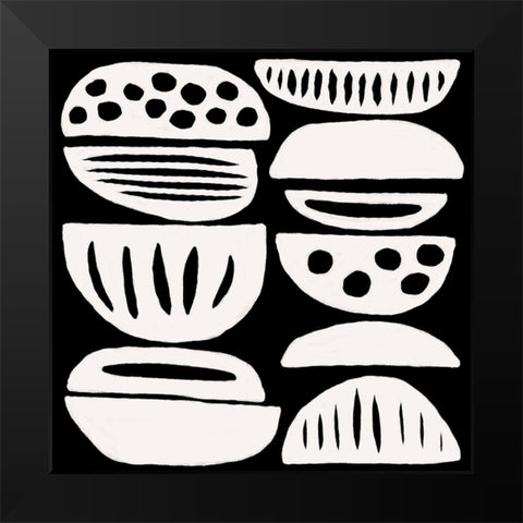 Dizziness IX Black Modern Wood Framed Art Print by Moore, Regina