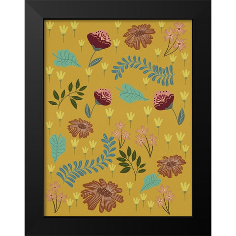 Pick A Daisy II Black Modern Wood Framed Art Print by Moore, Regina