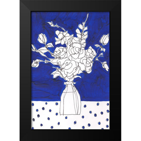 Floral Jardiniere II Black Modern Wood Framed Art Print by Moore, Regina