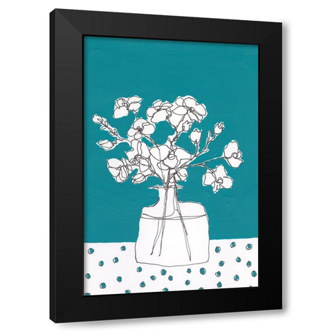Floral Jardiniere IV Black Modern Wood Framed Art Print by Moore, Regina