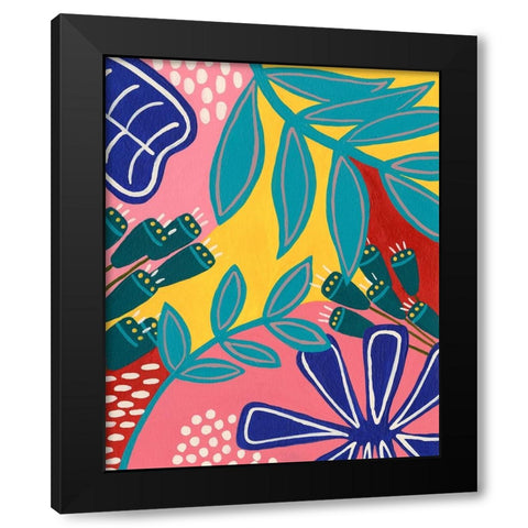 Bold Tropica I Black Modern Wood Framed Art Print by Moore, Regina