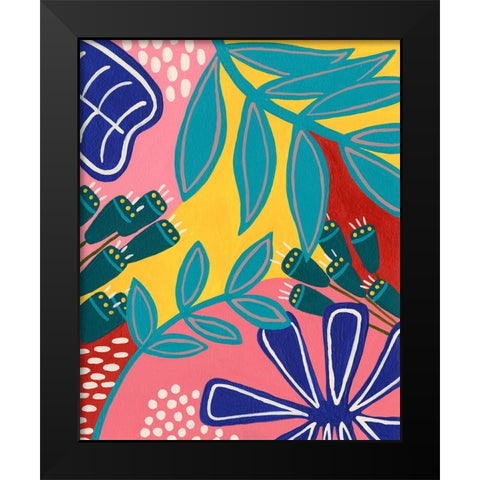 Bold Tropica I Black Modern Wood Framed Art Print by Moore, Regina