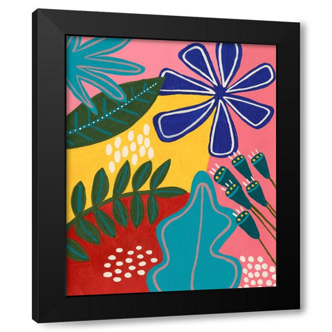 Bold Tropica II Black Modern Wood Framed Art Print by Moore, Regina