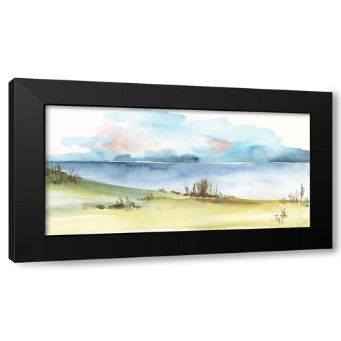 Timid Landscape I Black Modern Wood Framed Art Print with Double Matting by Moore, Regina