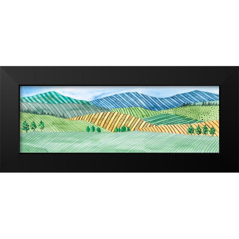 Striped Landscape II Black Modern Wood Framed Art Print by Moore, Regina