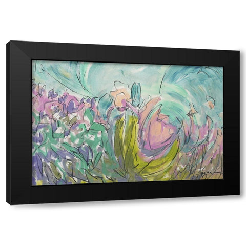 Heart Dance Black Modern Wood Framed Art Print by Fagan, Dorothy