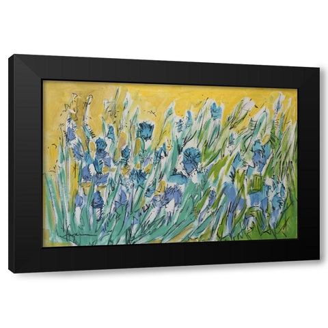 Join Me in the Meadow Black Modern Wood Framed Art Print with Double Matting by Fagan, Dorothy