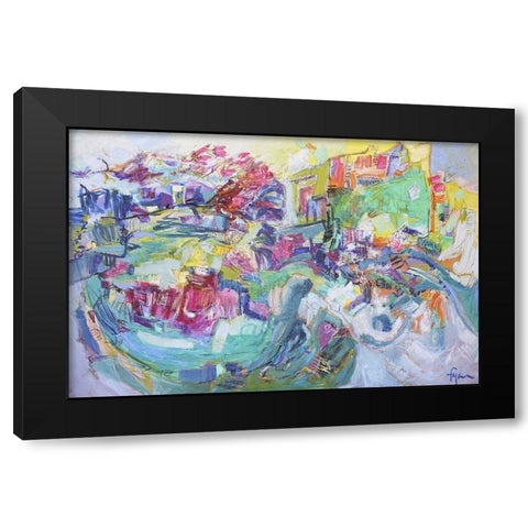 Tango in the Heartland Black Modern Wood Framed Art Print with Double Matting by Fagan, Dorothy