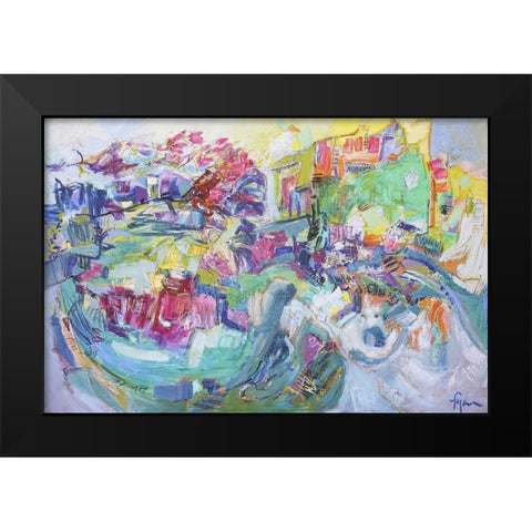 Tango in the Heartland Black Modern Wood Framed Art Print by Fagan, Dorothy