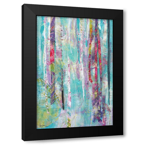 Bloom Shimmer Sparkle  I Black Modern Wood Framed Art Print by Fagan, Dorothy