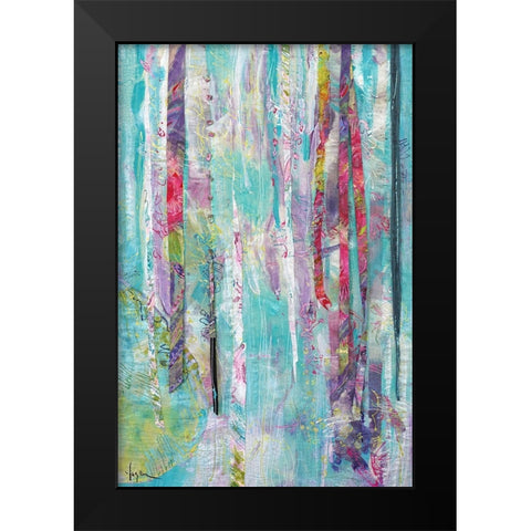 Bloom Shimmer Sparkle  I Black Modern Wood Framed Art Print by Fagan, Dorothy
