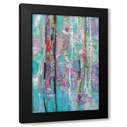 Bloom Shimmer Sparkle  II Black Modern Wood Framed Art Print by Fagan, Dorothy