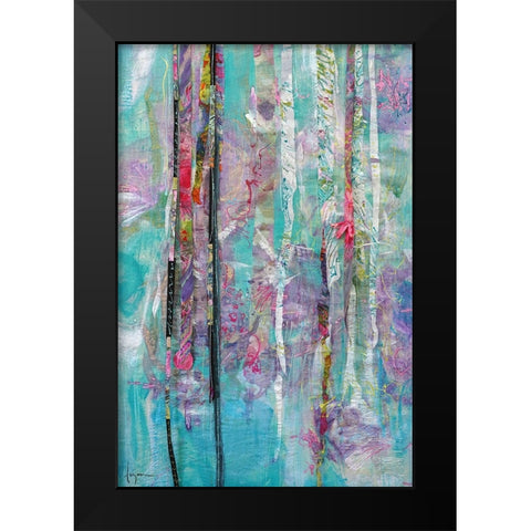 Bloom Shimmer Sparkle  II Black Modern Wood Framed Art Print by Fagan, Dorothy