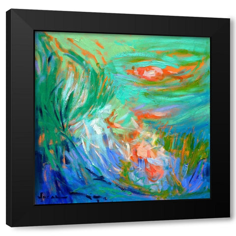 Koi  I Black Modern Wood Framed Art Print with Double Matting by Fagan, Dorothy