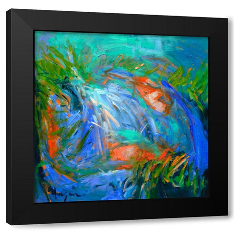 Koi  II Black Modern Wood Framed Art Print with Double Matting by Fagan, Dorothy
