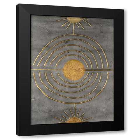 Solar Arcs I Black Modern Wood Framed Art Print with Double Matting by Willett, Michael